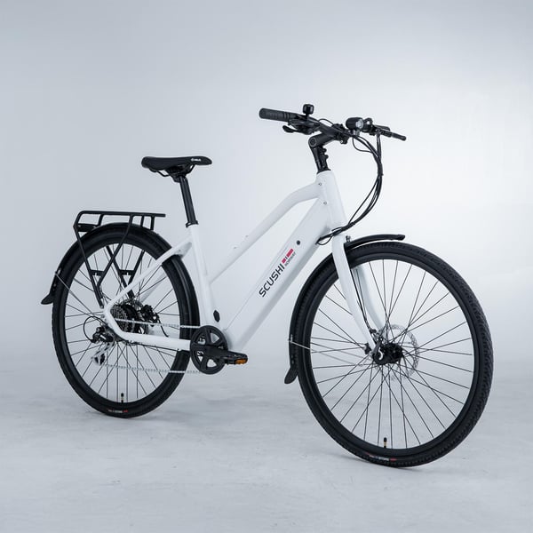 Scushi Norway Universe Elsykkel, hvit (360 Wh batteri)