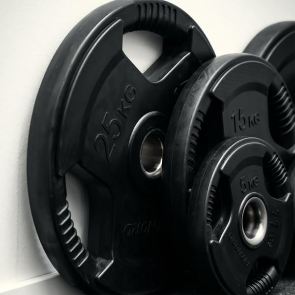 Vektplate 20 kg, FitNord Tri-Grip Svart G2