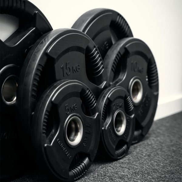 Vektplate 20 kg, FitNord Tri-Grip Svart G2