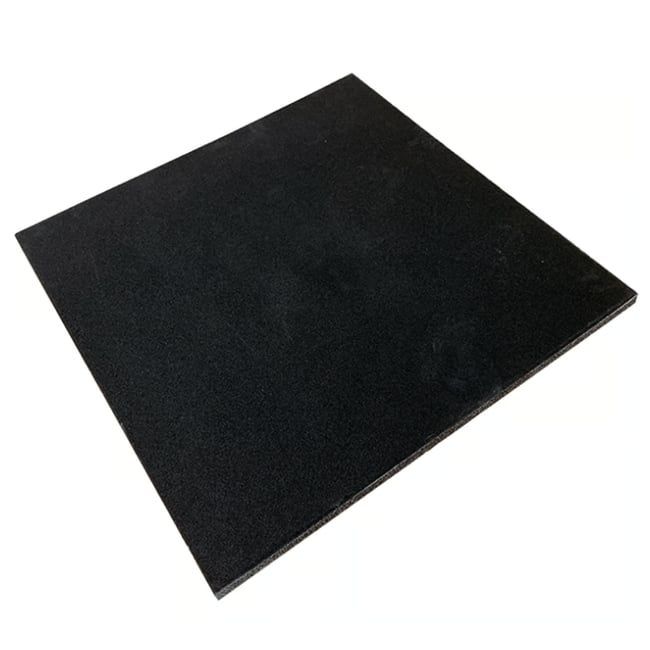 FitNord Gummiplate 1m x 1m x 20mm, svart