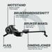 FitNord Oceans 200 Romaskin + Remskive med bicep- og trisepscurl 9