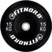 FitNord Vektskive Bumper Black 15 kg