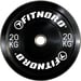 FitNord Vektskive Bumper Black 20 kg