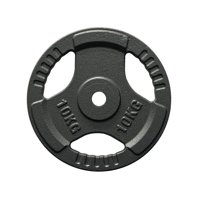 FitNord Vektskive med grep 30 mm, St&oslash;pejern 10 kg