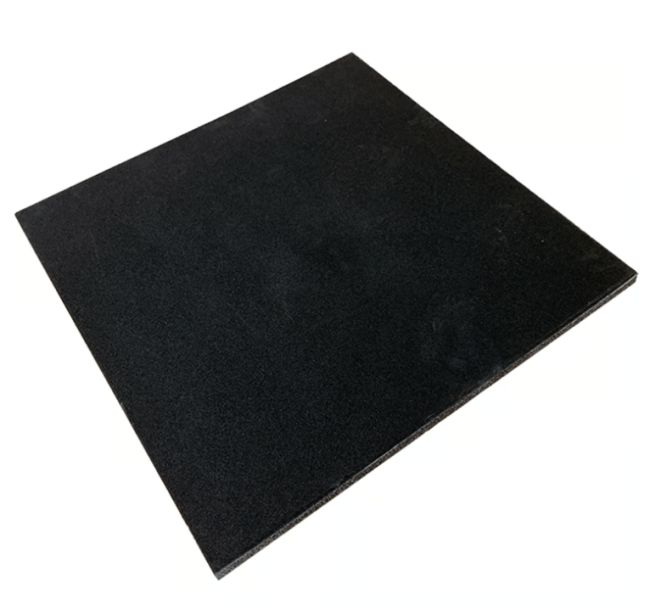 FitNord Gummiplate 1m x 1m x 20mm, svart